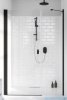 Radaway Nes 8 Black Dws I drzwi wnękowe 130cm W2 lewe czarny mat szkło przejrzyste 10078120-54-01L+10078112-01-01